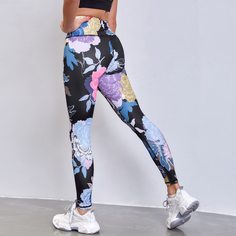Спортивные леггинсы с цветочным принтом Shein