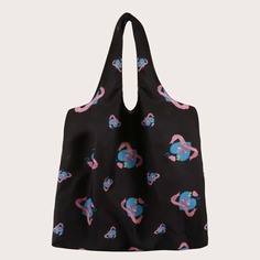 Складная сумка-шоппер с принтом сердечка Shein