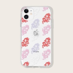 Прозрачный чехол для iPhone с принтом китайского дракона Shein