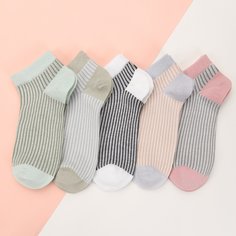 5 пар носки в полоску Shein