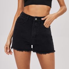 Джинсовые шорты с карманом Shein
