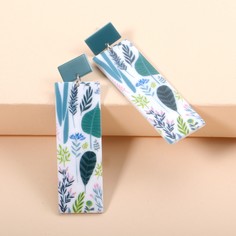 Серьги-подвески с лиственным принтом Shein