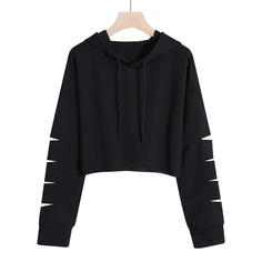 с разрезом Ровный цвет Повседневный Свитшоты Shein
