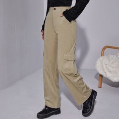 Вельветовые брюки с карманом Shein