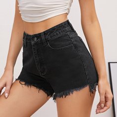 Джинсовые шорты с карманом Shein
