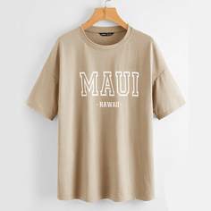 Футболка с текстовым принтом Shein