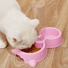Двойная миска с кормушкой воды для домашних животных Shein