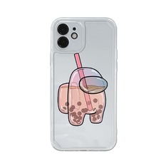 Прозрачный чехол для iPhone с узором "чай с шариками Shein