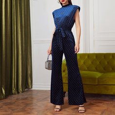 на пуговицах Клетчатый Очаровательный Комбинезоны Shein