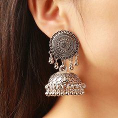 Jhumka серьги-подвески с бахромой Shein