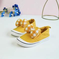 Холщовые туфли с бантом для девочек Shein