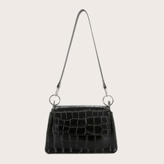 Сумка на плечо с крокодиловым узором Shein