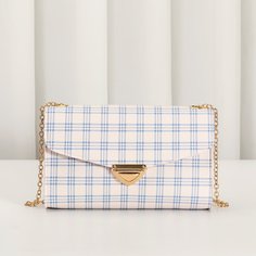 Сумка на цепочке в клетку Shein