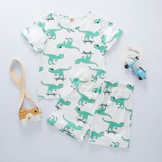 Мультяшный принт милый Домашняя одежда для мальчиков Shein