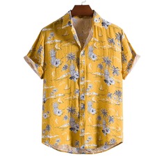 Пуговица Тропический Отпуск Мужские рубашки Shein