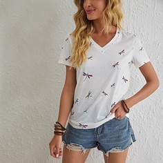 Животный Повседневный Футболки Shein