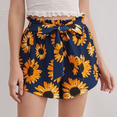 Пояс Цветочный Бохо Шорты Shein
