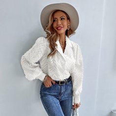 Плюшевая блузка с лацканами Shein