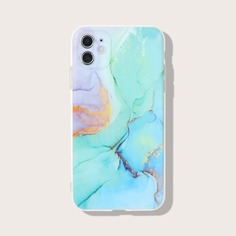 Чехол для iPhone с мраморным принтом Shein