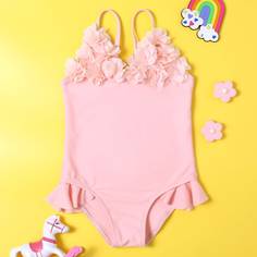 Слитный купальник с аппликацией для девочек Shein