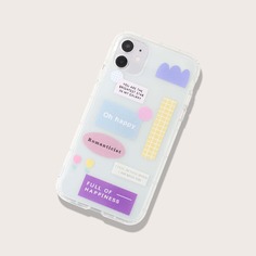 Чехол для телефона со смешанным принтом Shein