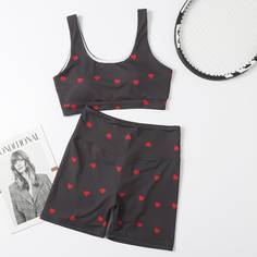 Сердечко Спортивный комплектный костюм Shein
