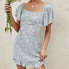 Платье с цветочным принтом Shein