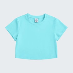 Неоновая синяя короткая футболка Shein