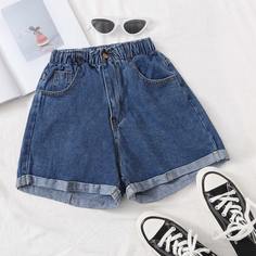 Джинсовые шорты с оригинальным краем Shein