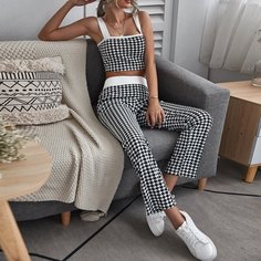 Брюки и пижама с принтом "хаундстут Shein