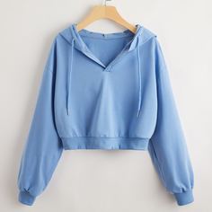на кулиске Ровный цвет Повседневный Свитшоты Shein