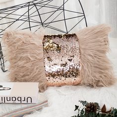 Наволочка для поясничной подушки из искусственного меха без наполнителя Shein