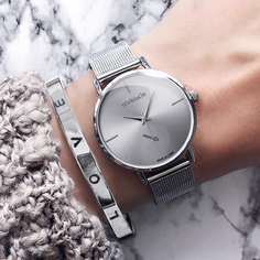1шт кварцевые наручные часы и 1шт браслет Shein