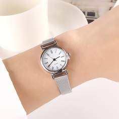 1шт круглые стрелочные кварцевые наручные часы Shein