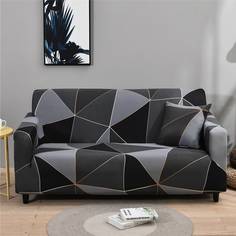 Эластичный чехол для дивана и 1шт чехол для подушки с геометрическим узором Shein
