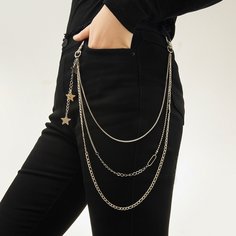 Многослойная цепочка для брюк со звездами Shein