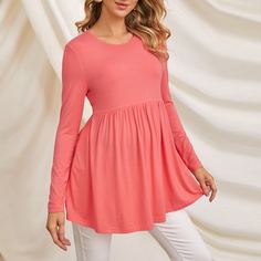 Однотонная футболка для беременных Shein