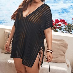 Накидка размера плюс с узлом Shein