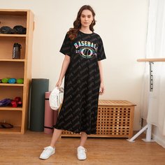 буква Повседневный Платье Shein