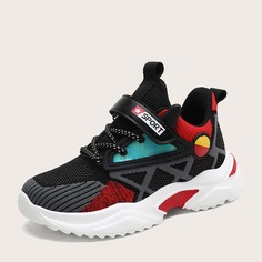 Контрастные трикотажные кроссовки на платформе для мальчиков Shein