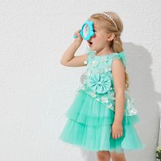 Платье с аппликацией для девочек Shein