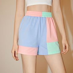 Контрастный Повседневный Шорты Shein