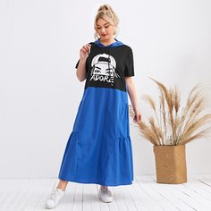 Платье размера плюс с текстовым и графическим принтом Shein