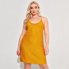 Одноцветный Повседневный Платья размер плюс Shein