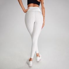 Однотонные леггинсы с узором "соты Shein