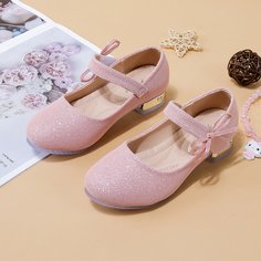 Балетки на липучке с бантом для девочек Shein