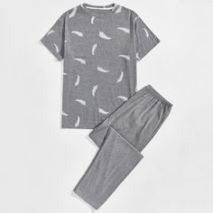 Этнический принт Повседневный Мужская домашняя одежда Shein