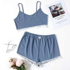 с бантом Повседневный Пижама Shein