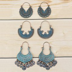 3 пары серьги-кольца Shein