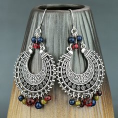 Серьги-подвески с бахромой в богемском стиле Shein
